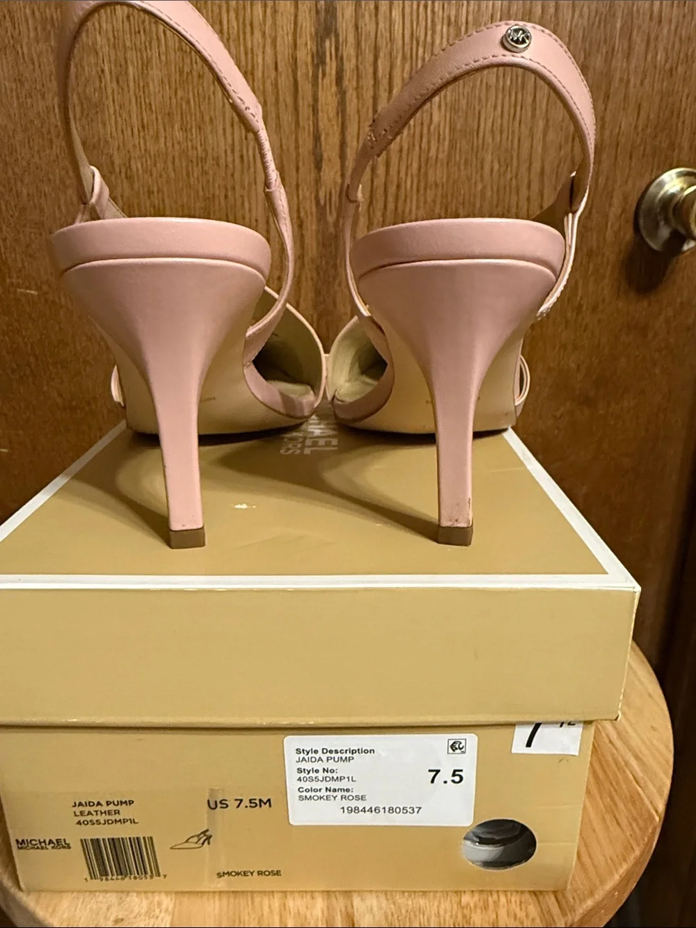 Michael Kors Blush Pink Pointed-Toe Slingback Heels size 7.5